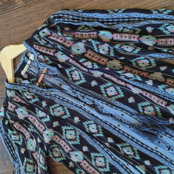 Anthropologie Dresses & Skirts - ANTHRO I Boho Western Winter Moon Tunic Woven Dress by Holding Horses, XSP